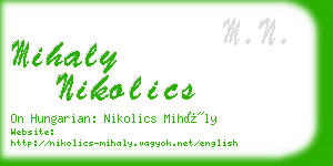 mihaly nikolics business card